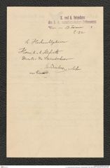 k.k. naturhistorisches Hofmuseum, Intendanzakten 1885-1896 (Hauer), Aktenzahl Z.22/1894, Seite 1